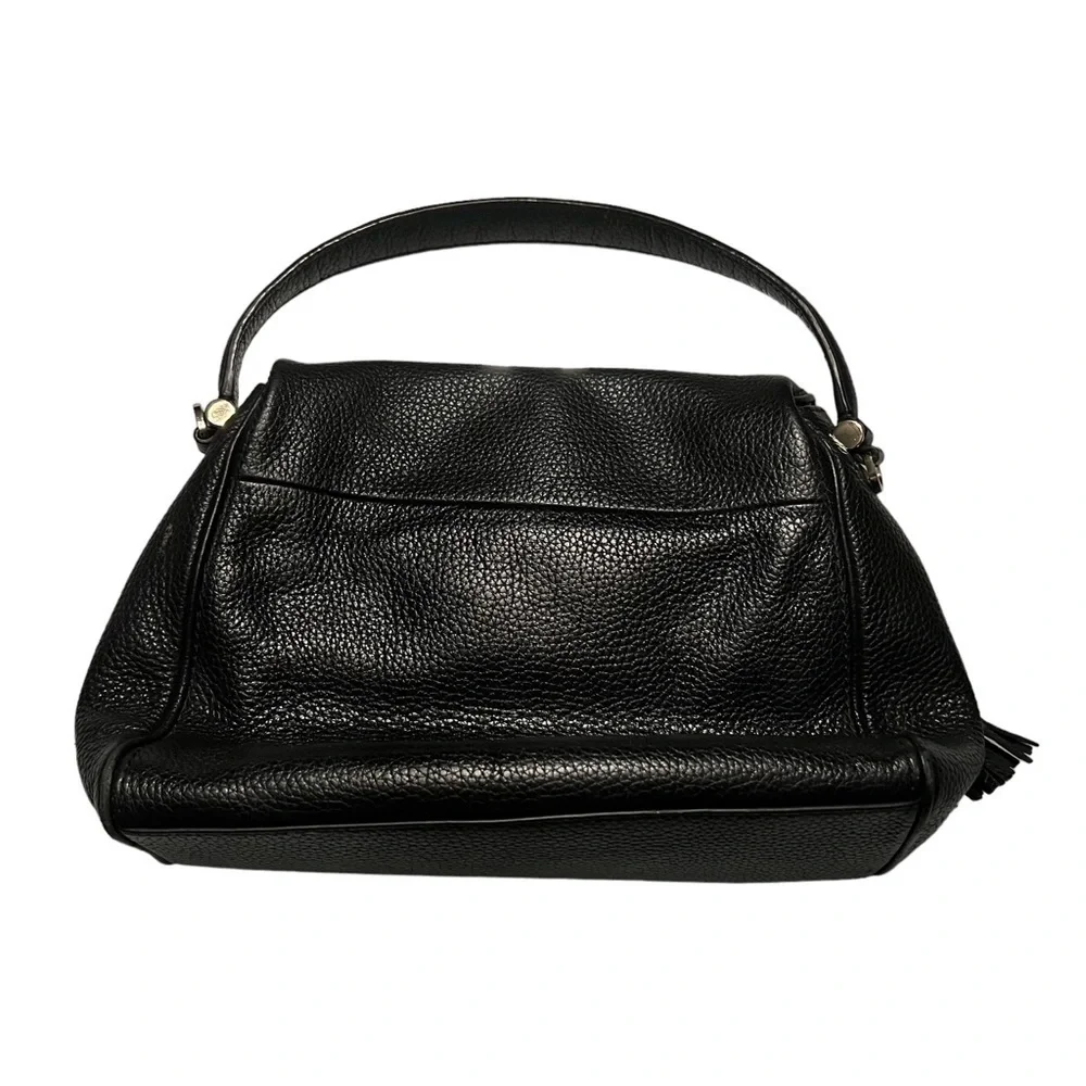KATE SPADE New York Mini Carmen Southport Avenue Leather Fold-Over Bag Black